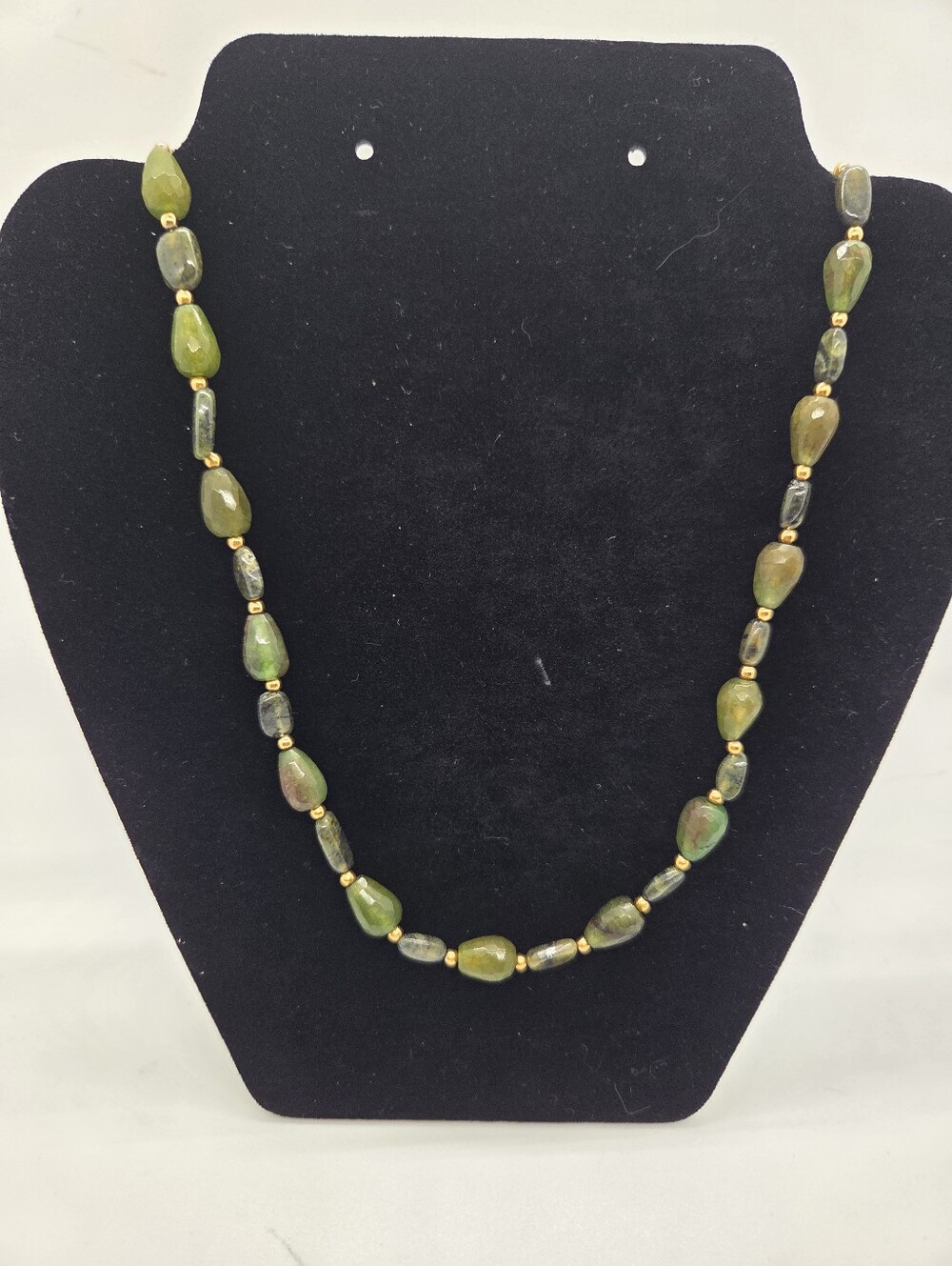 Watermelon Tourmaline beaded necklace with Toggle clasp